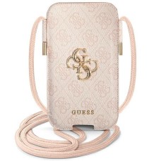 Guess 4G Big Metal Logo 6.7&amp;#39;&amp;#39; Handbag - Pink