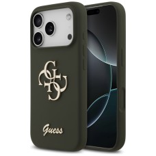 Guess Silicone Big 4G Script Case for iPhone 17 Pro - Green