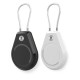 Apple AirTag Case Waterproof with Steel Cable - Black + White (2 pieces)