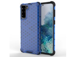 Honeycomb case armored cover with a gel frame for Samsung Galaxy S22 + (S22 Plus) blue
