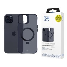 3mk Smoke Case Mag&amp;amp;Stand for Apple iPhone 15 plus - black