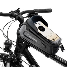 Wozinsky bicycle bag for the frame, armored, with a phone pocket, 1.7 l - black