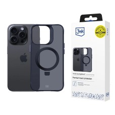 3mk Smoke Case Mag&amp;amp;Stand for Apple iPhone 15 pro max - black