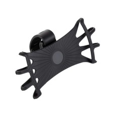 Swivel silicone bike holder with replaceable head - black
