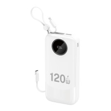 Dudao K13Pro 20000mAh Powerbank with Built-in Cable - White