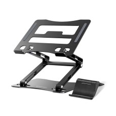 Wozinsky WRS-CPY75DSB Aluminum Laptop and Tablet Stand + Free Smartphone Stand - Black