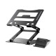 Wozinsky WRS-CPY75DSB Aluminum Laptop and Tablet Stand + Free Smartphone Stand - Black