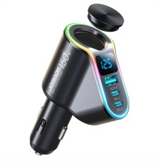 Joyroom Fast Car Charger 4in1 USB-A QC3.0 / 2xUSB-C PD 150W Black (JR-CL21)