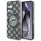 Karl Lagerfeld Button Karl&amp;amp;Choupette Heads On KL Pattern MagSafe Samsung Galaxy S25 Case Black