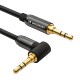 Wozinsky AUX Cable Angled (Male-Male) Mini Jack Cable 2m Black