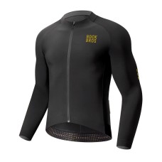 Rockbros YDWT020 Diamond Spring/Autumn/Winter Cycling Jersey, Size XXL - Black