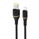 Dudao L25L 30W USB-A - Lightning Cable with Soft Silicone Braid Lightning 1m - Black