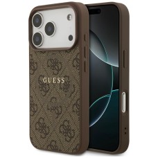 Guess 4G Ring Classic Logo MagSafe Case for iPhone 17 Pro - Brown