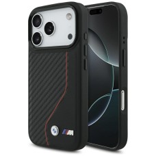 BMW M Carbon Line &amp;amp; Logo MagSafe Case for iPhone 17 Pro - Red