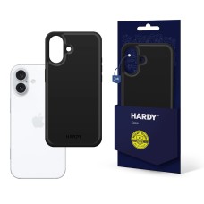 3mk Hardy Apple Silky Leather MagCase for Apple iPhone 16 Plus - Black