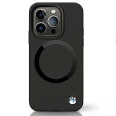 BMW BMHMP14SSILBK2 case for iPhone 14 - black Signature Liquid Silicone MagSafe