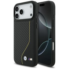 BMW M Carbon Line &amp;amp; Logo MagSafe Case for iPhone 17 Pro Max - Yellow