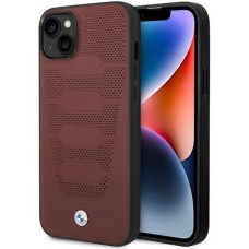 Case BMW BMHCP14S22RPSR iPhone 14 6.1" burgundy/burgundy Leather Seats Pattern