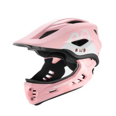 Rockbros TT-32002 Rabbit Children&amp;#39;s Bike Helmet with Detachable Chin Size M (54-58) - Pink