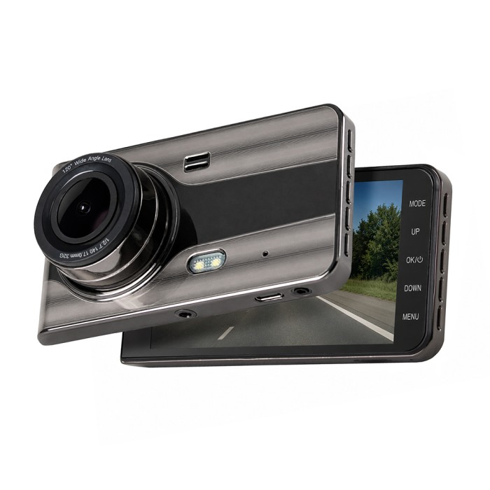 DVR979G Full HD G-sensor LCD car video recorder with reversing camera - beige