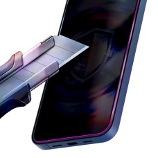 9H tempered glass with 3mk HardGlass Max Privacy filter for iPhone 15 Pro