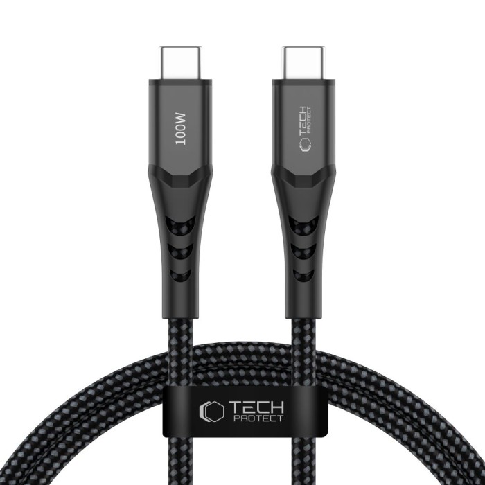Tech-Protect Ultraboost UB11T USB-C / USB-C PD 100W / QC3.0 Cable 100 cm - Black