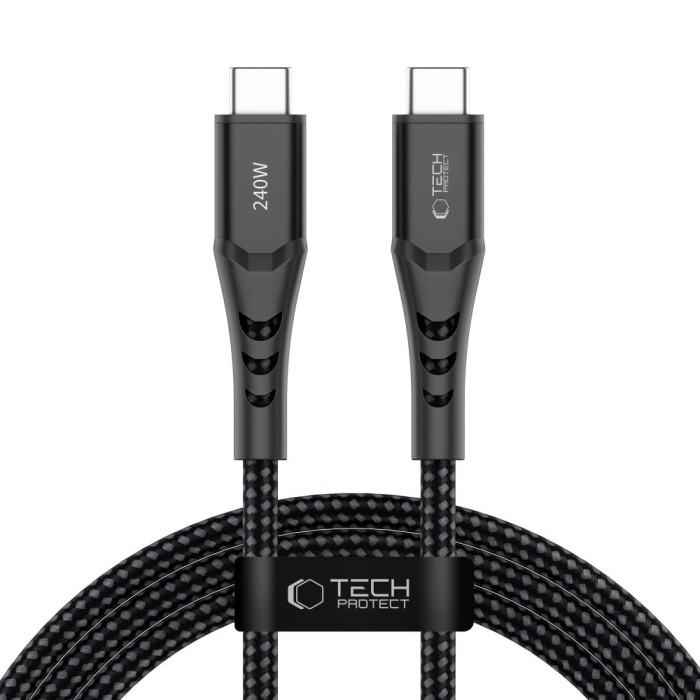 Tech-Protect Ultraboost UB11T USB-C / USB-C PD 240W / QC3.0 Cable 200 cm - Black