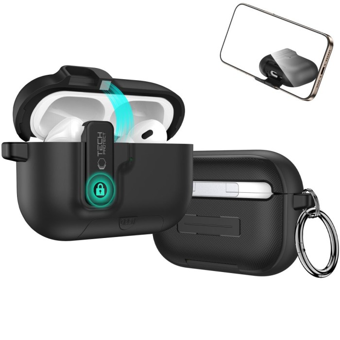 Tech-Protect Slim Hook Case for AirPods Pro 3 - Black