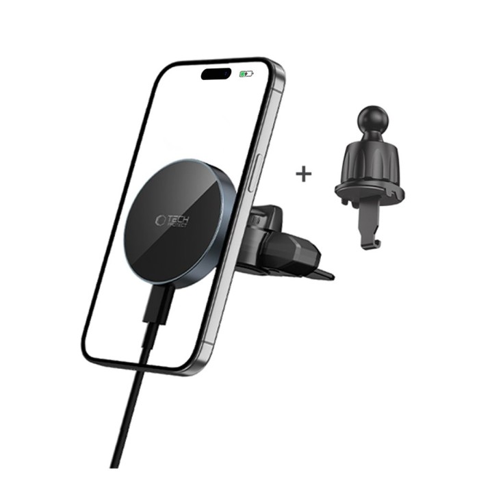 Tech-Protect mm15W-V5 Magnetic MagSafe Car Mount for Air Vent/CD Slot - Black