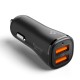 Spigen Essential EV302 30W 2-Port USB-A Car Charger - Black