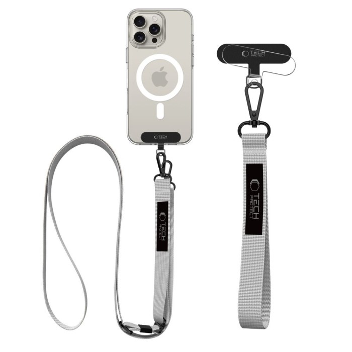 Tech-Protect C6S Long Lanyard for Phone - Gray