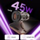Tech-Protect CC01 45W 2-Port USB-A / USB-C Car Charger - Black