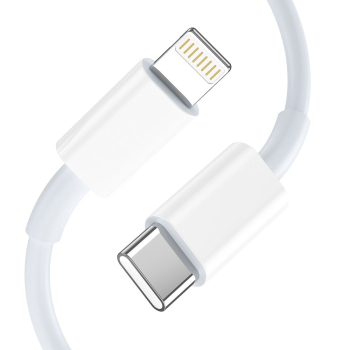 Tech-Protect NC20W Wall Charger with 100 cm USB-C / Lightning Cable - White