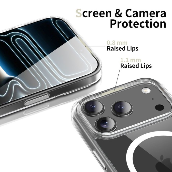 Tech-Protect Flexair Hybrid CC MagSafe Case for iPhone 17 Pro - Clear