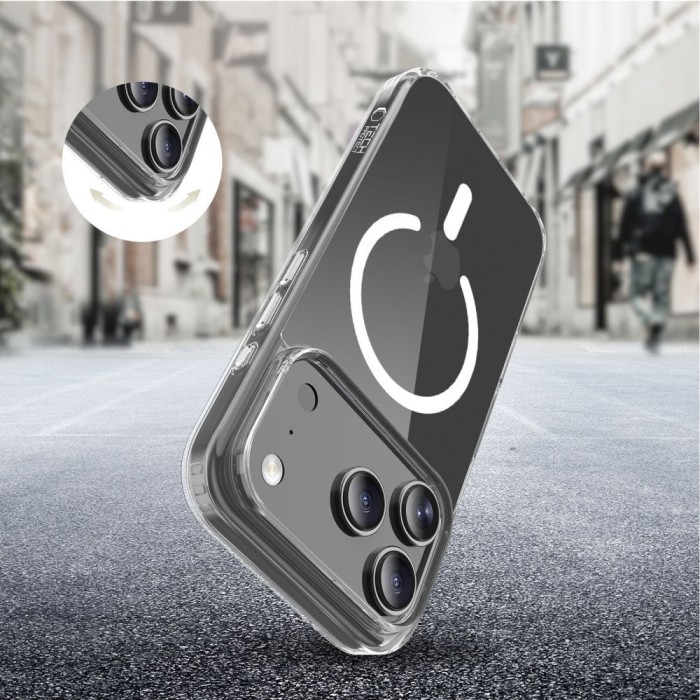 Tech-Protect Flexair Hybrid CC MagSafe Case for iPhone 17 Pro - Clear