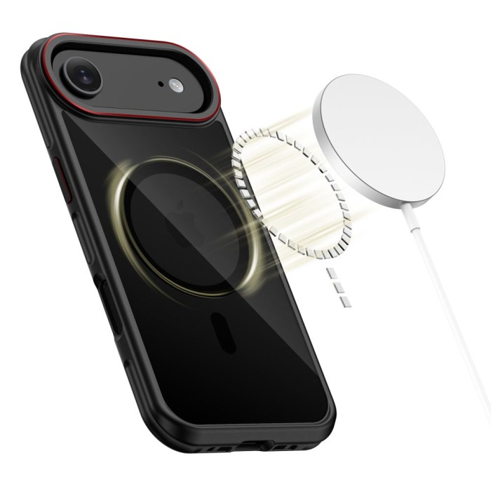 Tech-Protect MagHybrid MagSafe Case for iPhone Air - Black and Red
