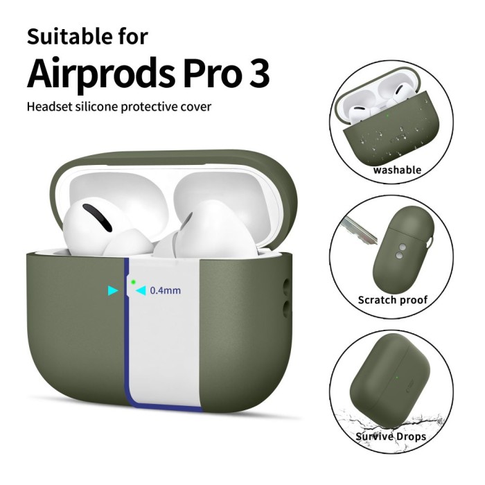 Tech-Protect Silicone Case for AirPods Pro 3 - Green