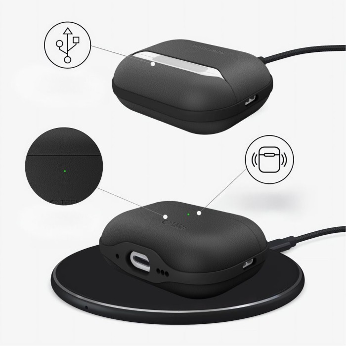 Tech-Protect NaturalFit Case for AirPods Pro 3 - Black