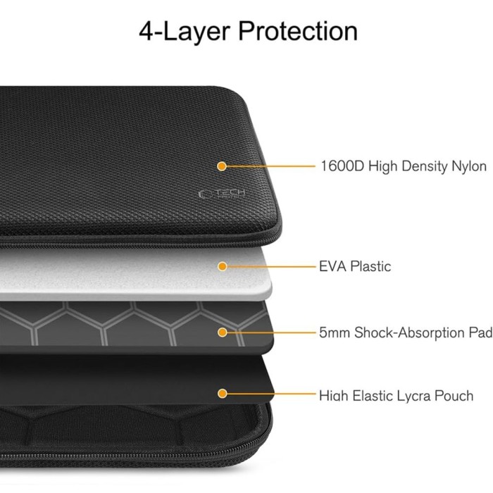 Tech-Protect Hardpouch Laptop Case 13-14 - Black