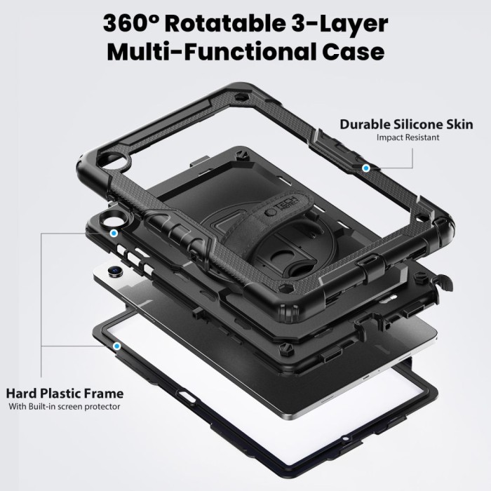Tech-Protect Solid Case for Samsung Galaxy Tab A9+ / A11+ Plus 11.0 X210 / X215 / X216 / X230 / X235 / X236 - Black