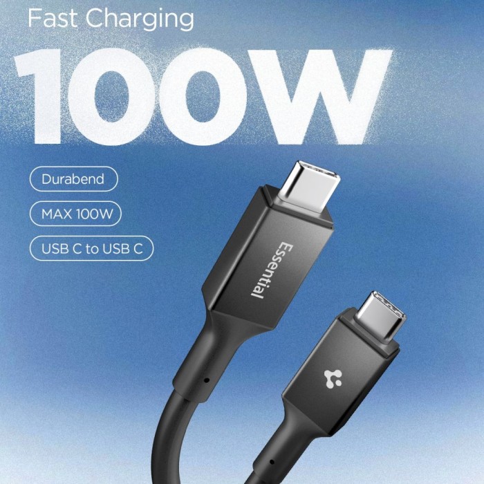 Spigen EB10020CC USB-C Cable 100W 200cm - Black