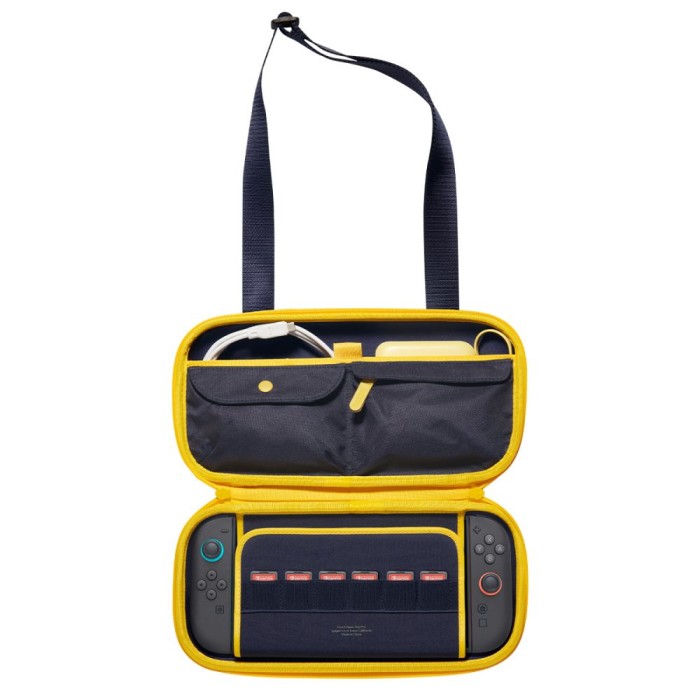 Spigen Nano Pop Pro Pouch for Nintendo Switch 2 - Navy Blue and Yellow