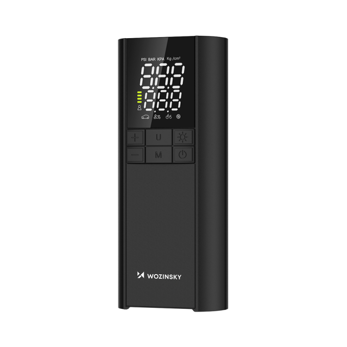 Wozinsky WPEP-8000 compressor, electric pump, 8000mAh power bank, flashlight - black
