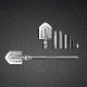 Wozinsky WSS-211 survival bushcraft shovel multifunctional knife breaker flint whistle harpoon 21 in 1 - gray