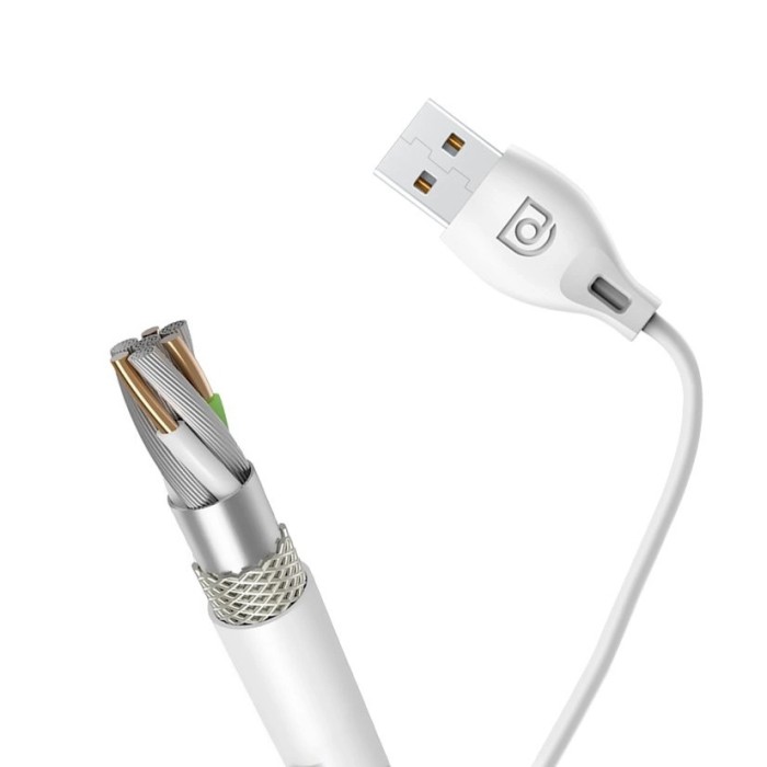 Dudao USB Type C 2.1A 1m white cable (L4T 1m white)