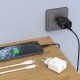 Dudao A23LEU 2.4A GaN EU USB-A Wall Charger with USB-A to Lightning Cable - White