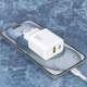 Dudao A27TCEU PD 30W GaN USB-A USB-C Wall Charger with USB-C Cable - White