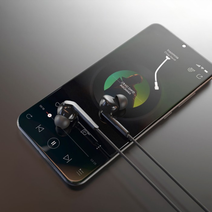 Dudao X3+ in-ear headphones, wired, 3.5mm minijack - black