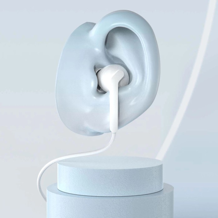 Dudao X3+ in-ear headphones, wired, 3.5mm minijack - white