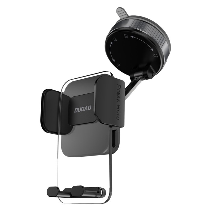 Dudao F24PLUS Car Holder with Suction Cup for Dashboard - Black
